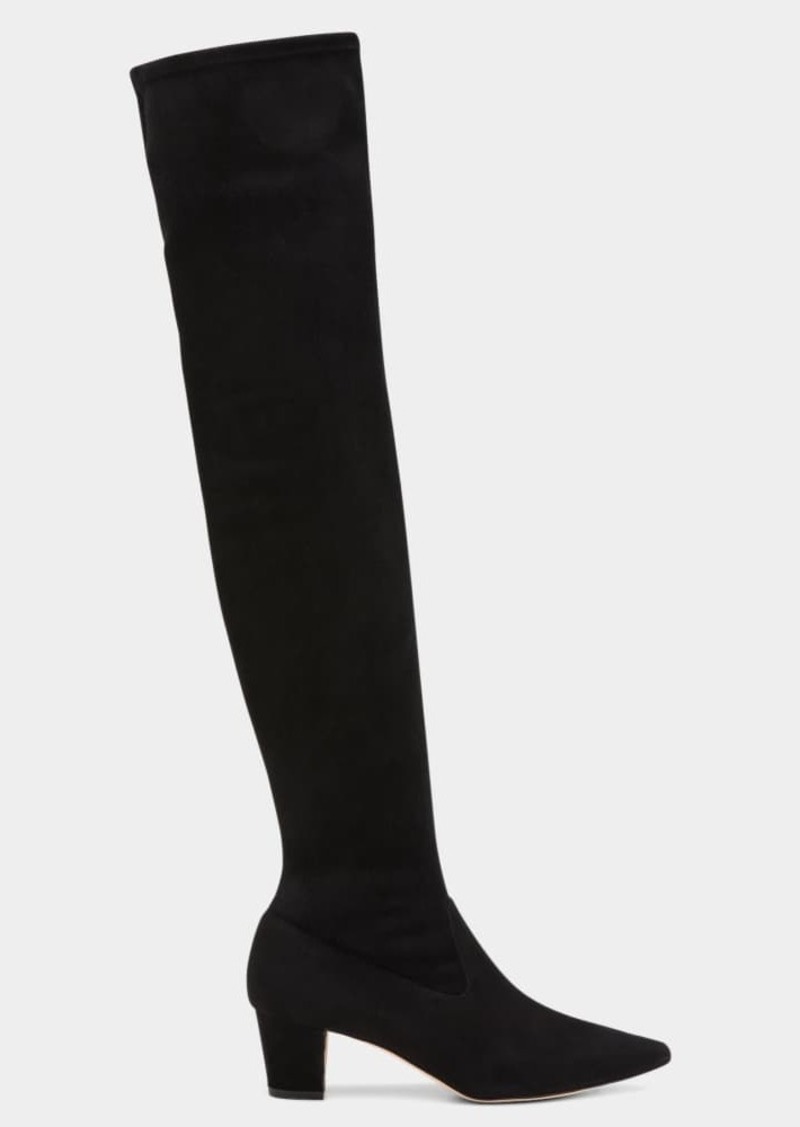 Manolo Blahnik Lupasca Suede Over-The-Knee Boots