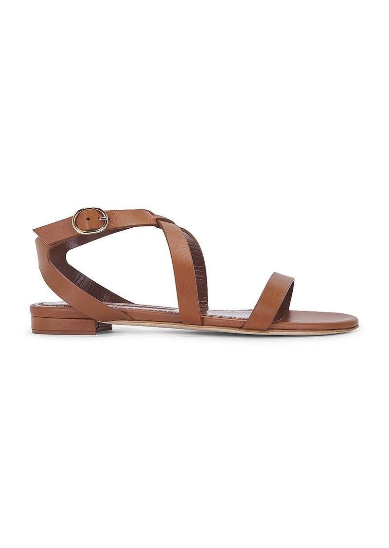 Manolo Blahnik Magalou Leather Sandal