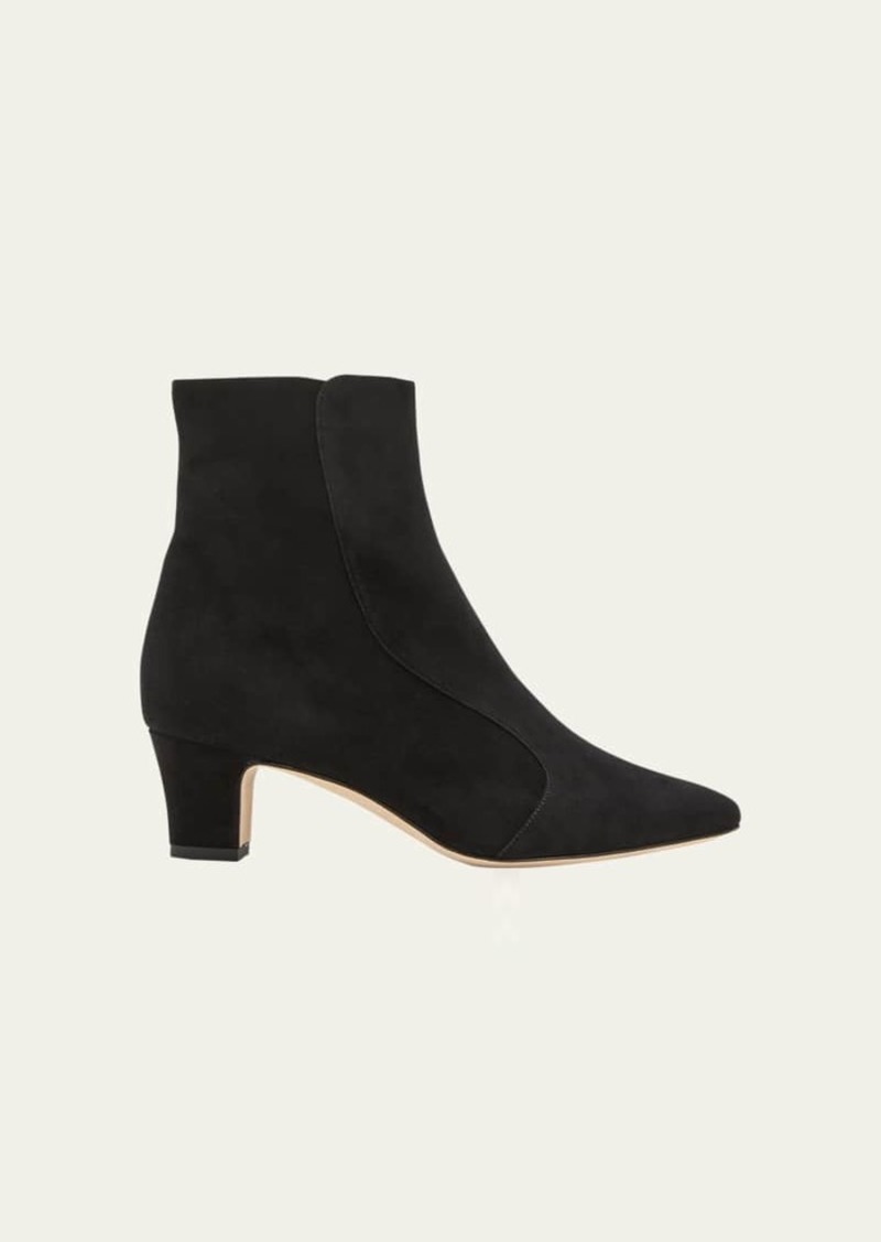 Manolo Blahnik Myconia Suede Ankle Booties