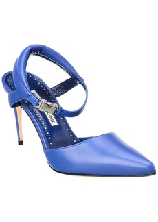 Manolo Blahnik Noumaknu 90 Leather Pump