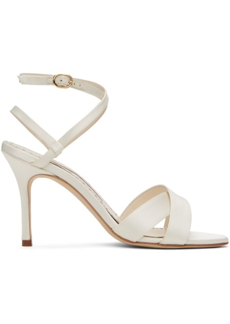 Manolo Blahnik Off-White Tormenfa Heeled Sandals