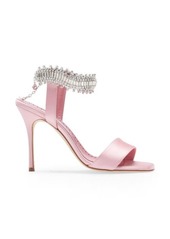 Manolo Blahnik Parinasan Crystal Strap Sandal in Pink at Nordstrom