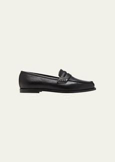 Manolo Blahnik Perrita Leather Penny Loafers