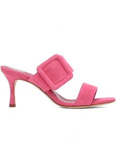 Manolo Blahnik Pink Gable Heeled Sandals
