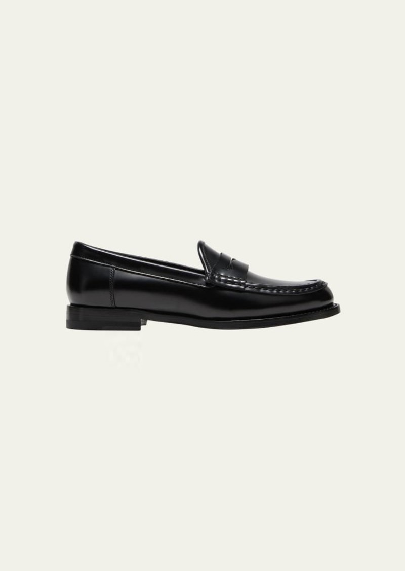 Manolo Blahnik Prepina Leather Penny Loafers