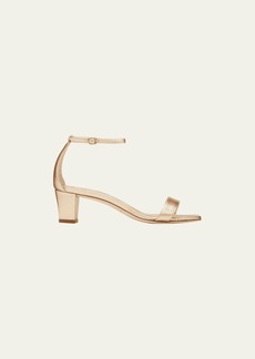 Manolo Blahnik Ressata Metallic Ankle-Strap Sandals