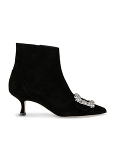 Manolo Blahnik Suede Baylow Jewel 50 Boot