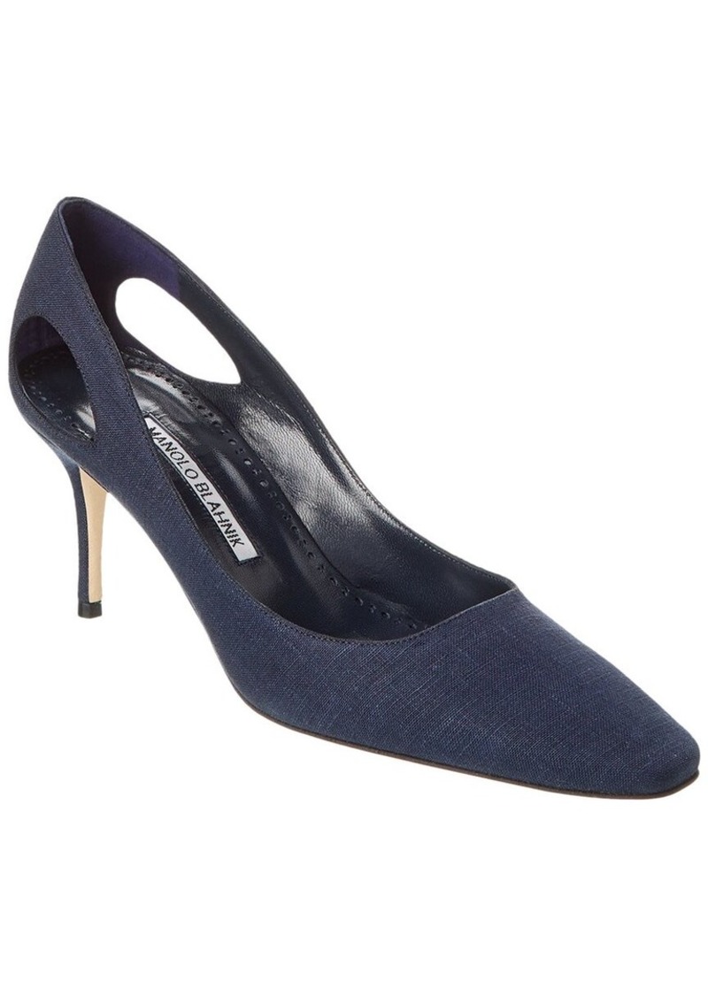 Manolo Blahnik Toplaca 70 Linen Pump