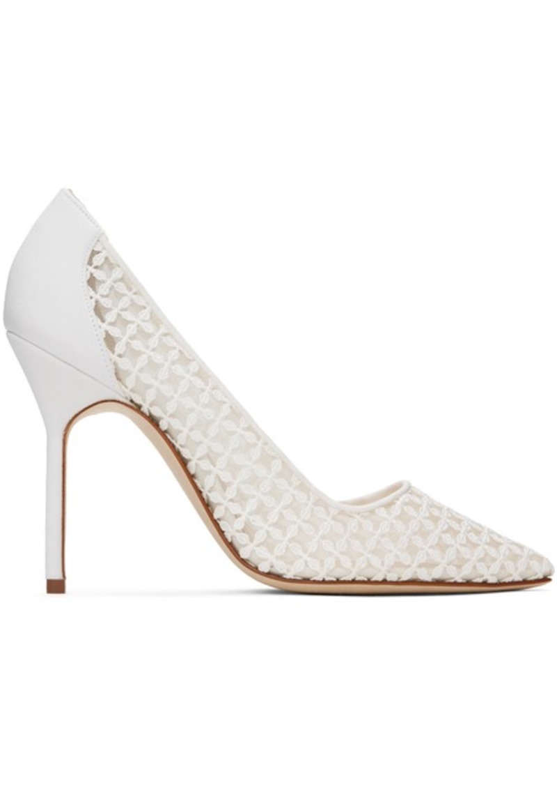 Manolo Blahnik White BBLA Heels