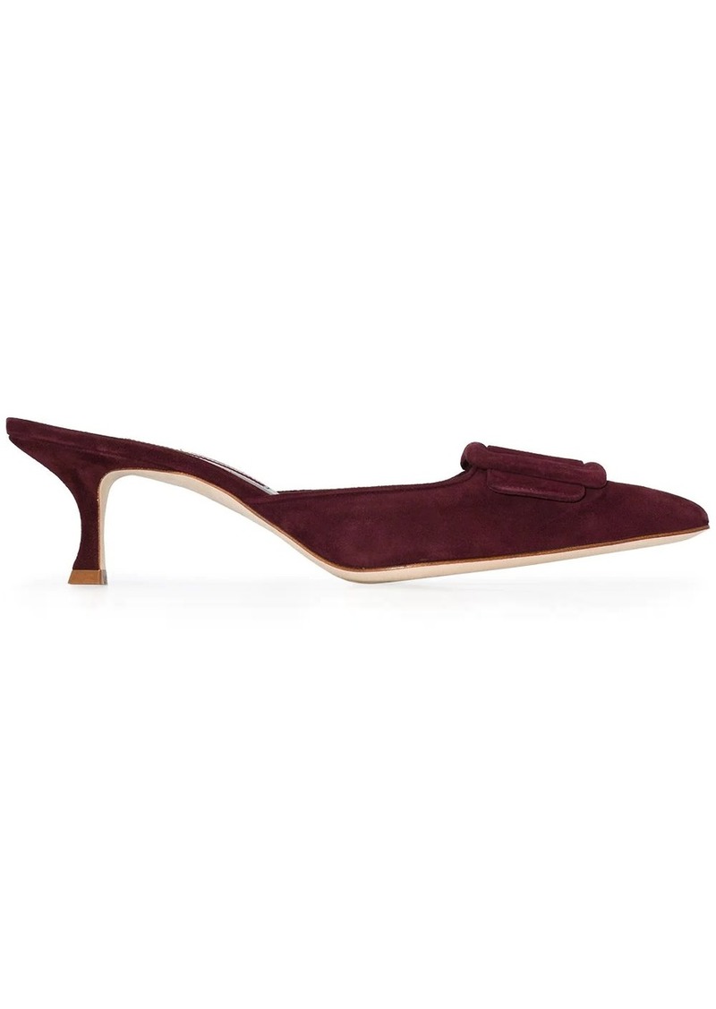 Manolo Blahnik Maysale 50mm suede pumps