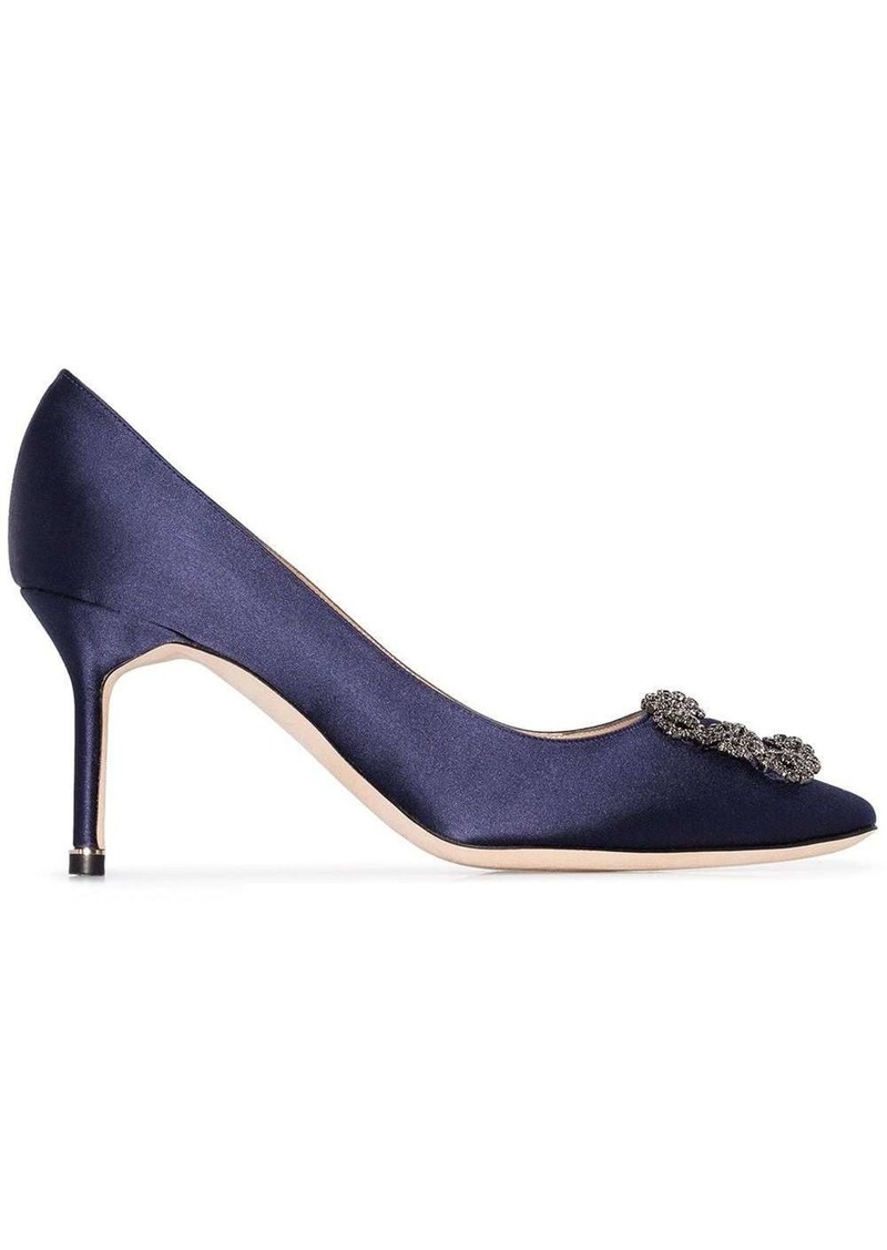 Manolo Blahnik Hangisi 70mm satin pumps