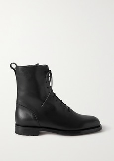 Manolo Blahnik Planigia Leather Ankle Boots