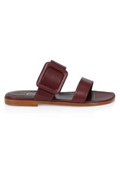 Manolo Blahnik Tituba Leather Flat Sandals