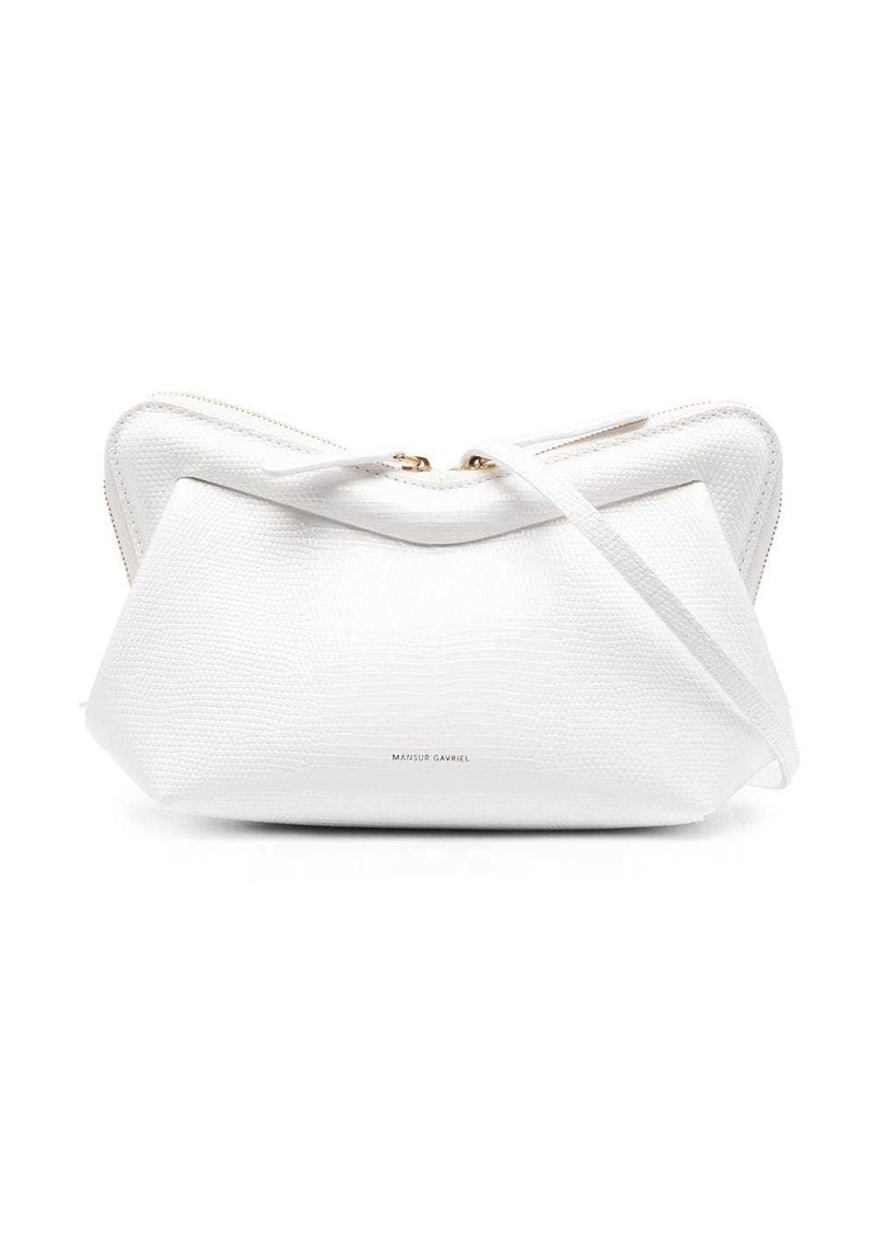 Mansur Gavriel Frame logo-print leather shoulder-bag