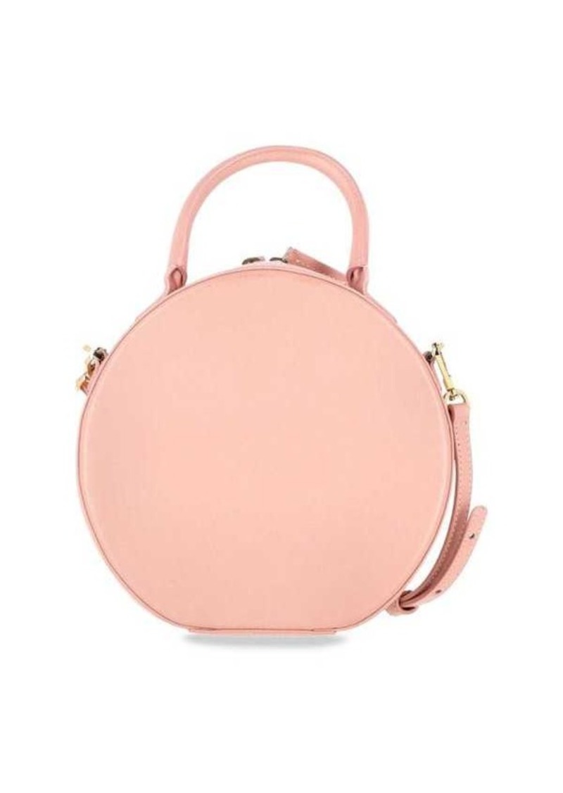 Mansur Gavriel Circle Crossbody Bag In Pastel Pink Calfskin Leather