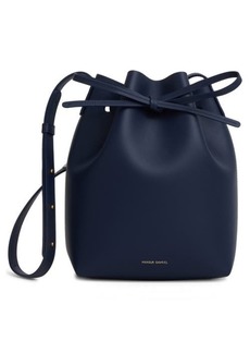 Joe Mini Striped Denim Bucket Bag in Blue - Saint Laurent