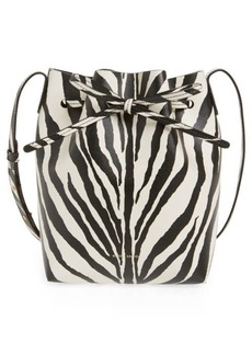 Mansur Gavriel Mini Zebra Stripe Saffiano Leather Bucket Bag at Nordstrom