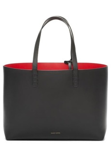 Mansur Gavriel Small Leather Tote in Black/Flamma at Nordstrom