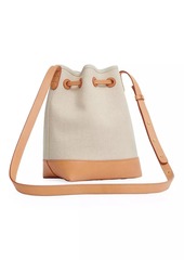 Mansur Gavriel Mini Canvas & Leather Bucket Bag