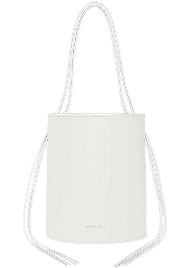 White Fringe Bucket Bag