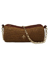 MANU Atelier Cylinder Crochet & Leather Shoulder Bag