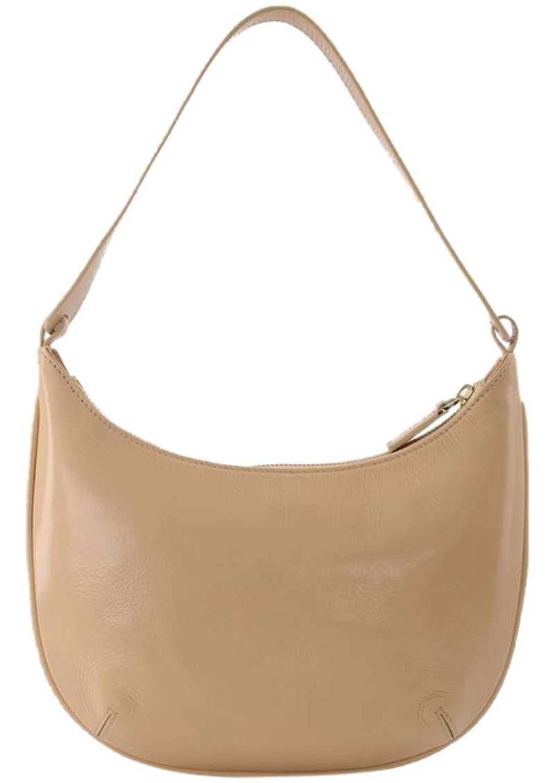 MANU Atelier Mini Hobo Bag in Beige Leather