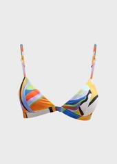 Mara Hoffman Alegasia-Print Astrid Triangle Bikini Top