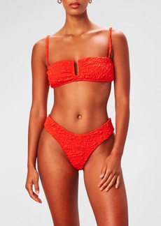 Mara Hoffman Cece High-Waist Bikini Bottoms 