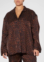 Mara Hoffman Iris Leopard-Print Button-Front Shirt