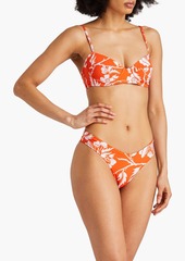 Mara Hoffman - Lua floral-print underwired bikini top - Orange - XS