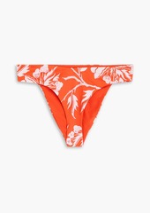 Mara Hoffman - Cece floral-print mid-rise bikini briefs - Orange - XS