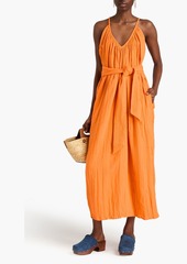 Mara Hoffman - Crinkled cotton-gauze midi dress - Orange - XXS