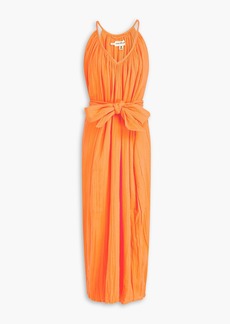 Mara Hoffman - Crinkled cotton-gauze midi dress - Orange - XS