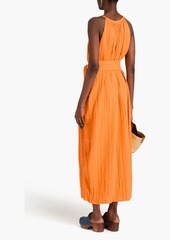 Mara Hoffman - Crinkled cotton-gauze midi dress - Orange - M