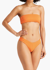 Mara Hoffman - Abigail ribbed knotted bandeau bikini top - Orange - XS