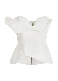 Mara Hoffman - Angela Textured-Cotton Top - Ivory - US 10 - Moda Operandi
