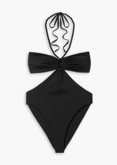 Mara Hoffman - Blanca cutout halterneck swimsuit - Black - M