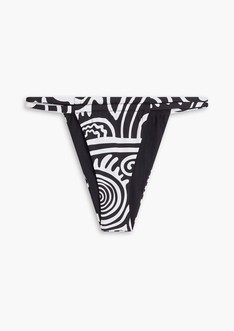 Mara Hoffman - Coco printed bikini briefs - Black - XS