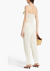 Mara Hoffman - Dita pleated Tencel™ and cotton-blend jacquard straight-leg pants - White - US 4