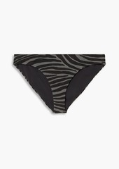 Mara Hoffman - Dori tiger-print stretch-jacquard low-rise bikini briefs - Black - S