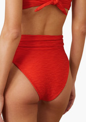 Mara Hoffman - Goldie ribbed high-rise bikini briefs - Red - XL