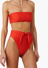 Mara Hoffman - Goldie ribbed high-rise bikini briefs - Red - XL