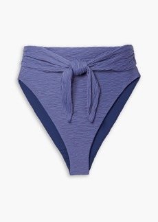 Mara Hoffman - Goldie stretch-jacquard high-rise bikini briefs - Purple - XL
