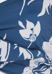 Mara Hoffman - Kai knotted floral-print bandeau bikini top - Blue - L