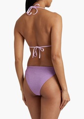 Mara Hoffman - Lei striped low-rise bikini briefs - Purple - L