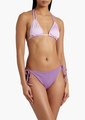 Mara Hoffman - Lei striped low-rise bikini briefs - Purple - L