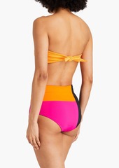 Mara Hoffman - Lydia color-block high-rise bikini briefs - Pink - XS