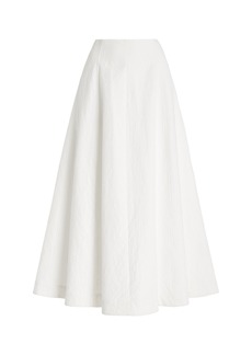 Mara Hoffman - Marni Textured-Cotton Midi Skirt - Ivory - US 0 - Moda Operandi
