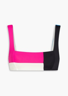 Mara Hoffman - Meli color-block bandeau bikini top - Pink - XS