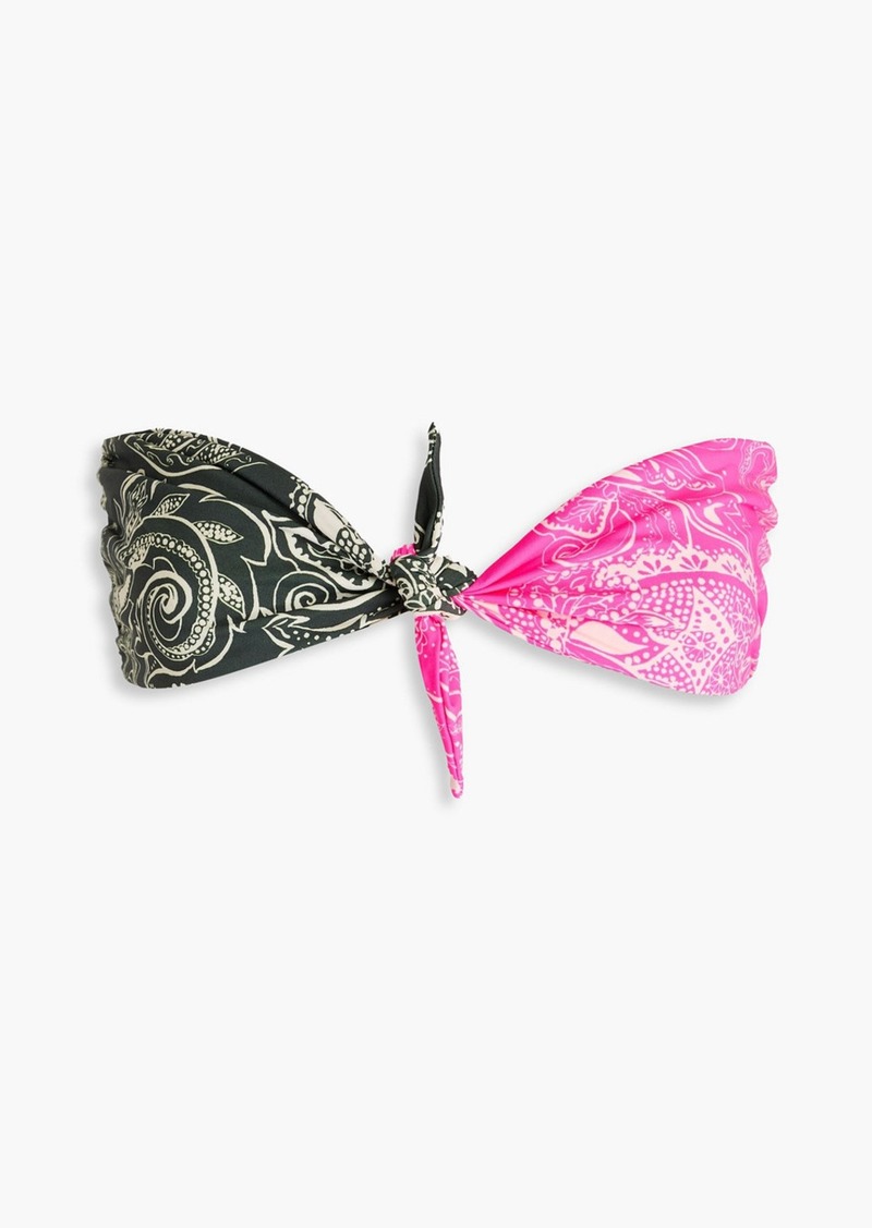 Mara Hoffman - Paisley-print bandeau bikini top - Pink - XS